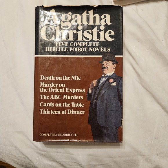Five Complete Hercule Poirot Novels by Agatha Christie (1980, Hardcover) B-2 - Picture 1 of 6